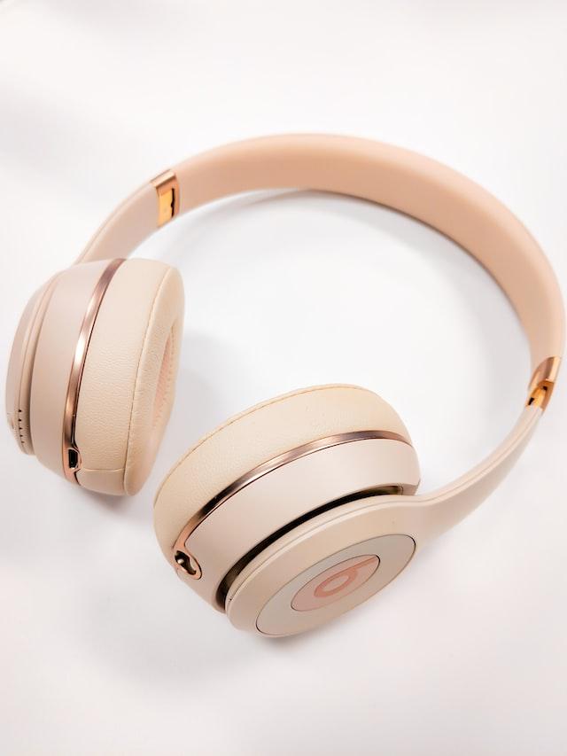 Gold headphones