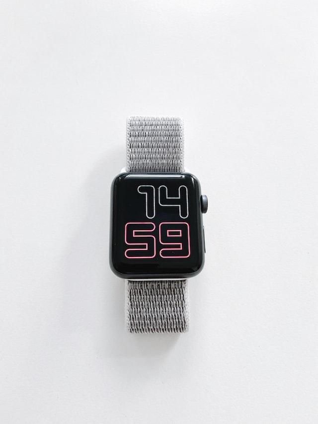 Black digital watch